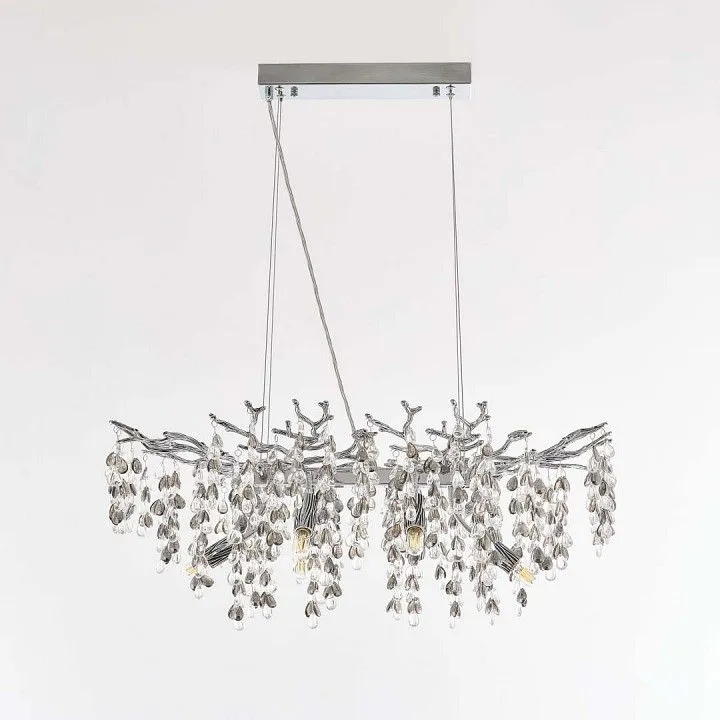 Подвесная люстра Arte Milano Веточка 230210.700.6.E14.H3 CB Clear-Smoky