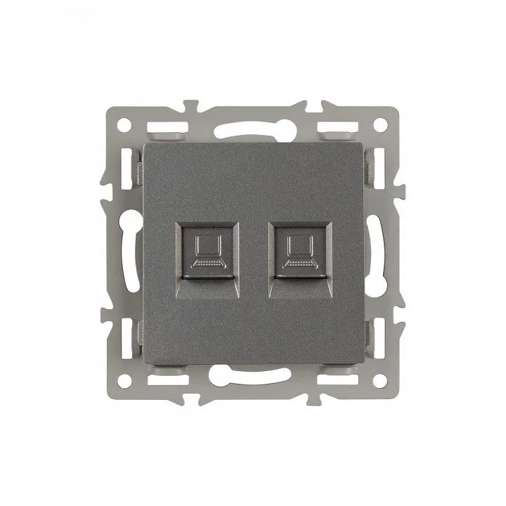 Розетка двойная RJ-12 и Ethernet RJ-45, без рамки Arlight SCT 045338