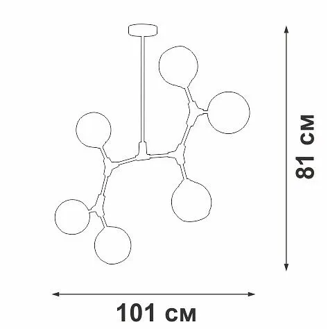 Люстра на штанге Vitaluce V3790 V3790-0/6PL