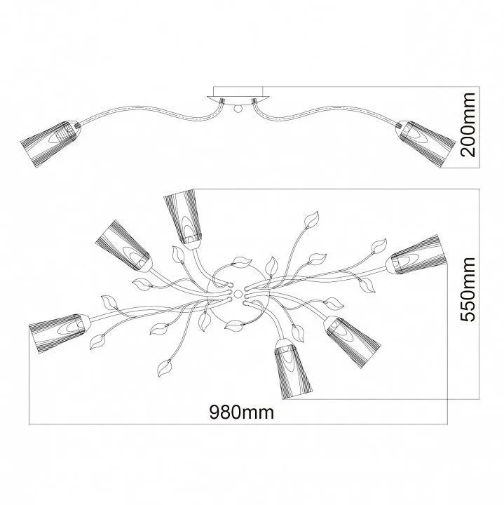 Потолочная люстра MW-Light Восторг 16 242015306