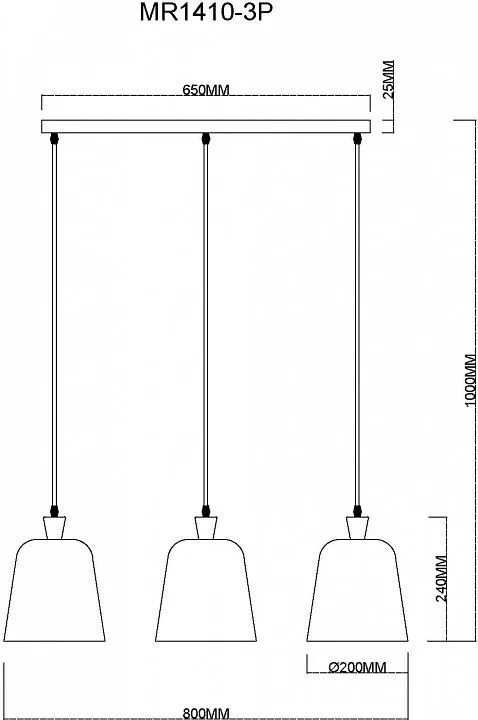 Подвесной светильник MyFar Madina MR1410-3P Подвесной светильник MyFar Madina MR1410-3P