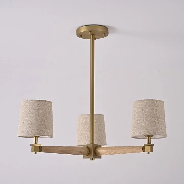Люстра на штанге Imperiumloft Jorgenson Beige/Light wood STAVRA01