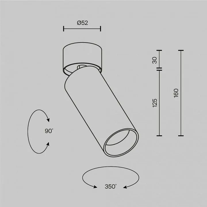 Светильник на штанге Maytoni Technical Фокус C055CL-L12W4K-SS-W