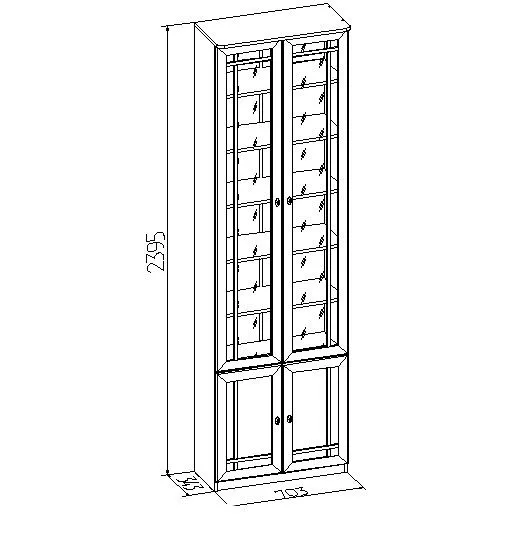 Шкаф книжный Глазов-Мебель Sherlock Т0016164