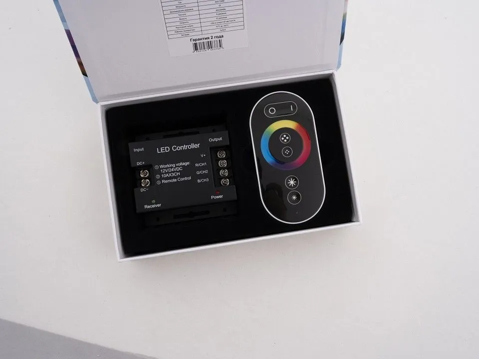 Контроллер-регулятор цвета RGB с пультом ДУ LEDS POWER T3 RF 30A 003764