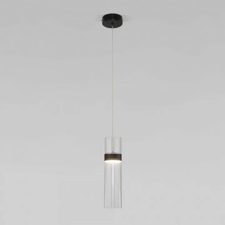 Подвесной светильник Eurosvet Lumen 50244/1 LED черный/прозрачный