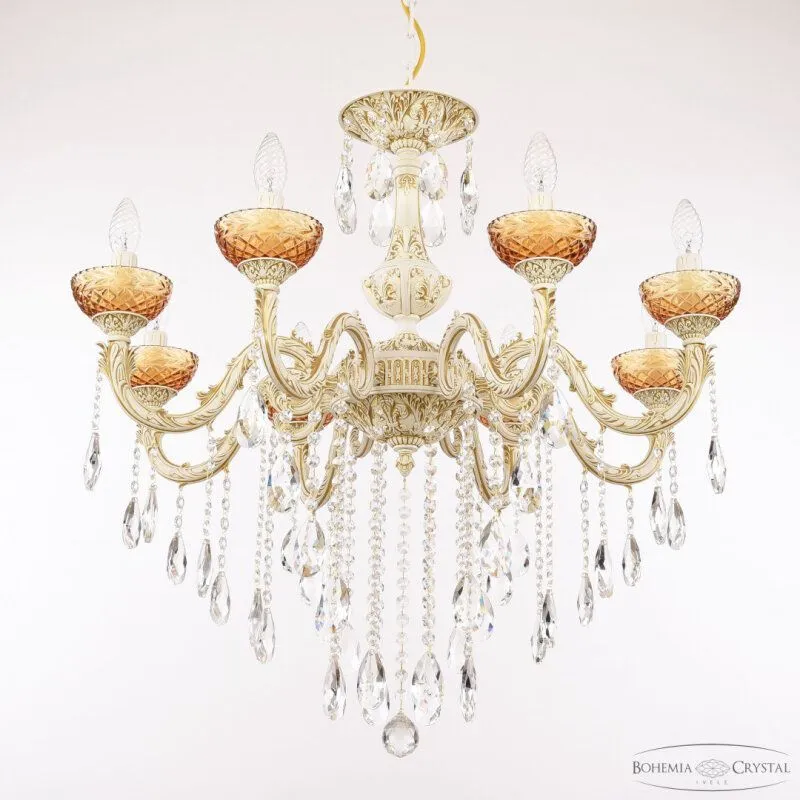 Подвесная люстра Bohemia Ivele Crystal AL7901 AL79101/8/250 B WMG P Amber/M-1F