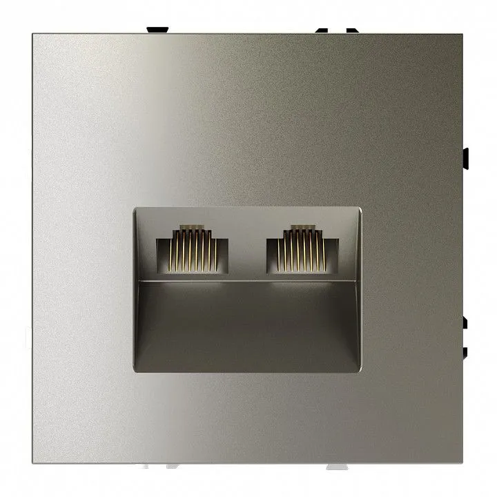 Розетка двойная Ethernet RJ-45 без рамки Voltum S70 VLS060204