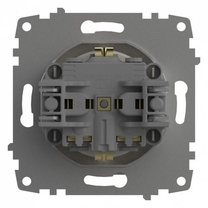 Розетка с заземлением и со шторкой, без рамки Elbi Eleсtriс Zena Vega 609-010200-243
