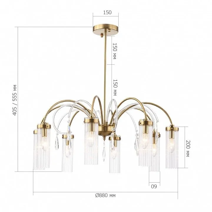Люстра на штанге ST-Luce Luminera SL1401.303.10