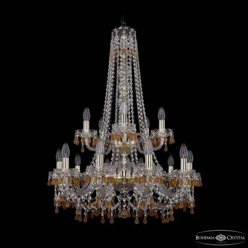 Подвесная люстра Bohemia Ivele Crystal 1410 1410/10+5/240/h-91/2d G V1003