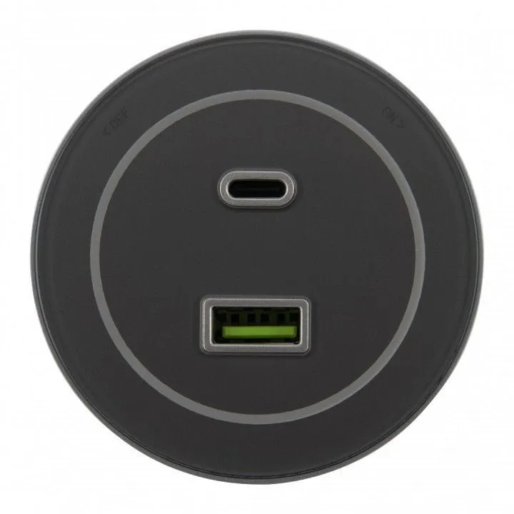 Розетка USB и type C на треке Arte Milano Am-track-sockets-39 399732TS/USB-Type-C Silver