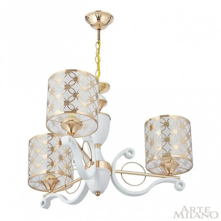 Подвесная люстра Arte Milano Florentia-3097 303097/3 Wh/Gd Подвесная люстра Arte Milano Florentia-3097 303097/3 Wh/Gd