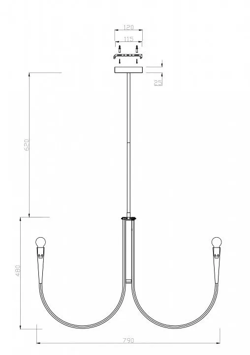 Люстра на штанге Freya Ветви FR5253PL-08N