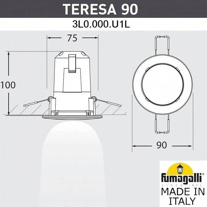 Встраиваемый светильник Fumagalli TERESA 3L0.000.000.WYU1L