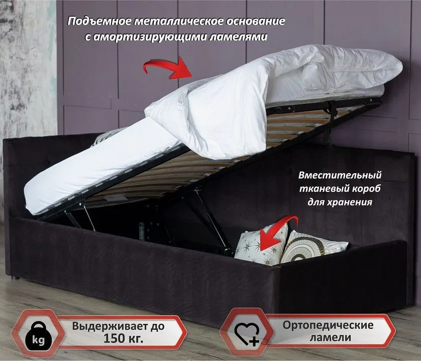 Кровать односпальная Bonna 2000x900