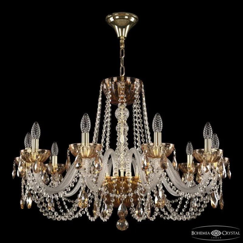 Подвесная люстра Bohemia Ivele Crystal 5402 5402/10/300 G Amber/M-1H K721