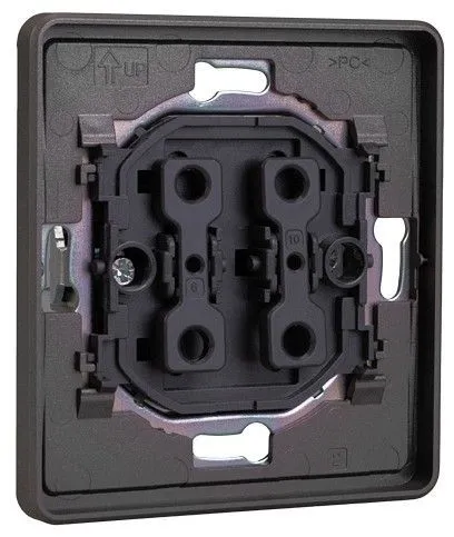 Выключатель двухклавишный без рамки Kranz ROUND KR-78-0706-2