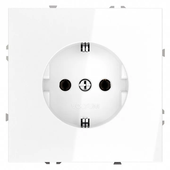 Розетка с заземлением, без рамки Voltum S70 VLS040101