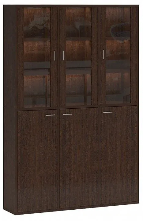 Шкаф-витрина Merdes Домино СУ(ш3в2)+3ФГ+3ФС В венге Шкаф-витрина Merdes Домино СУ(ш3в2)+3ФГ+3ФС В венге