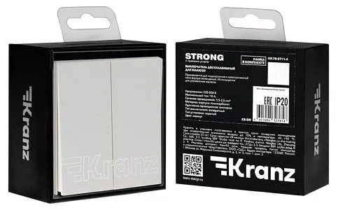 Выключатель для жалюзи без рамки Kranz STRONG KR-78-0711-4