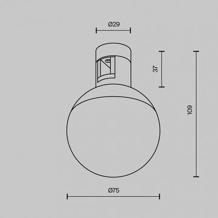 Накладной светильник Maytoni Technical Луна TR149-1-5W4K-BS