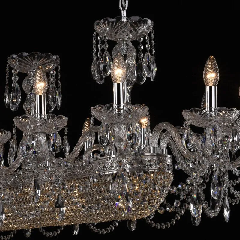Подвесная люстра Bohemia Ivele Crystal 1453 1453/18/195/1500 Ni