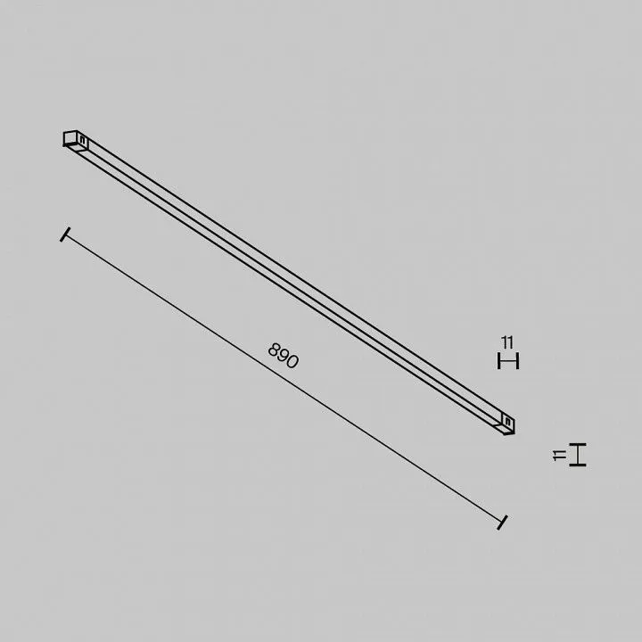 Накладной светильник Maytoni Technical Базис TR240-2-18W3K-B