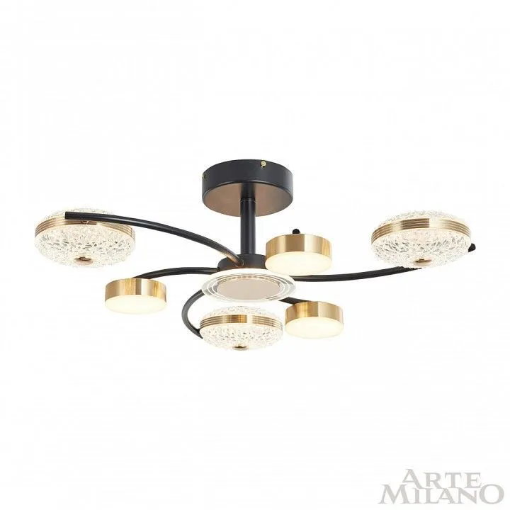 Люстра на штанге Arte Milano Ferrara-72069 279169/3+3 BK/GD