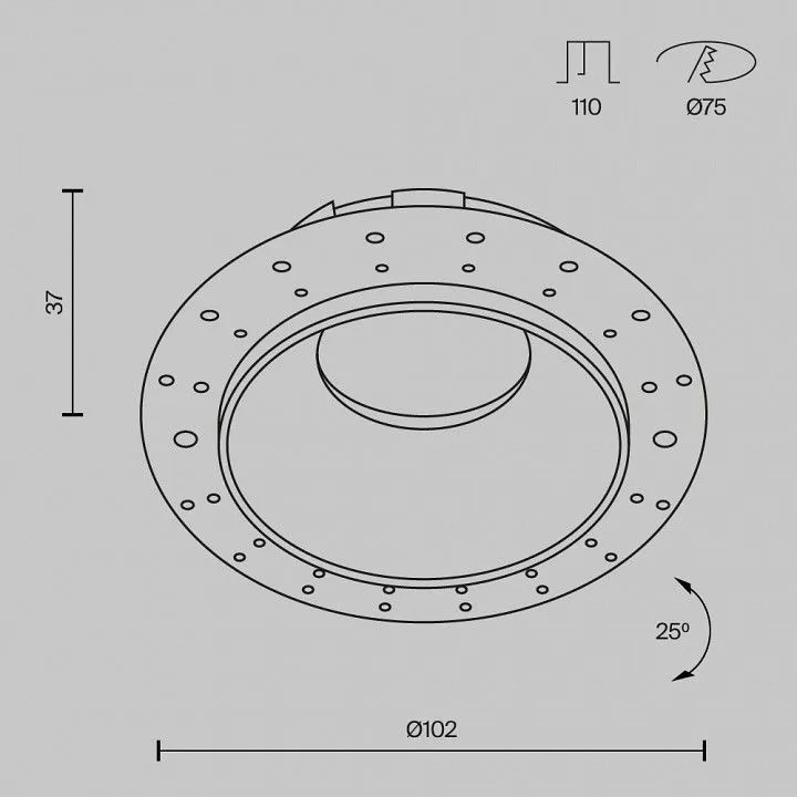 Встраиваемый светильник Maytoni Technical Пай DL051-U-2WMG