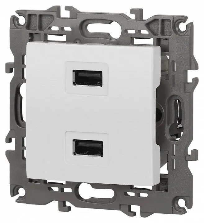 Розетка 2хUSB type A без рамки Эра Эра Elegance 14-4110-01