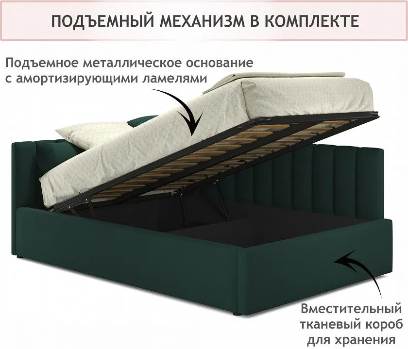 Кровать полутораспальная Milena 2000x1200 с ПМ
