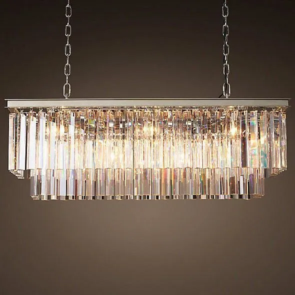 Подвесная люстра Imperiumloft RH 1920S ODEON CLEAR GLASS FRINGE 40,1536