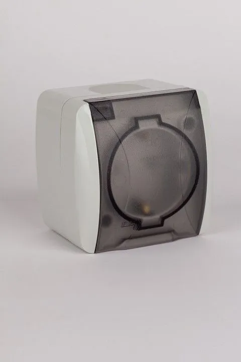 Розетка с заземлением с крышкой Elbi Eleсtriс Eva 554-011500-218