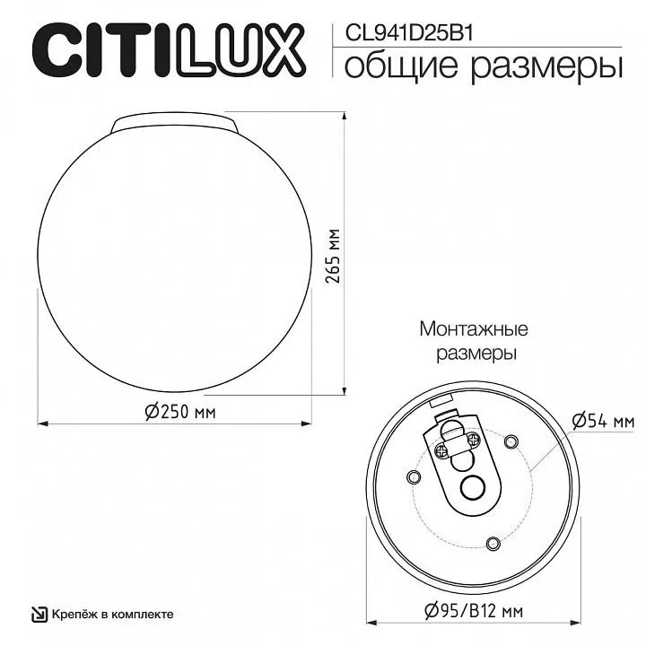 Накладной светильник Citilux RON CL941D25B1