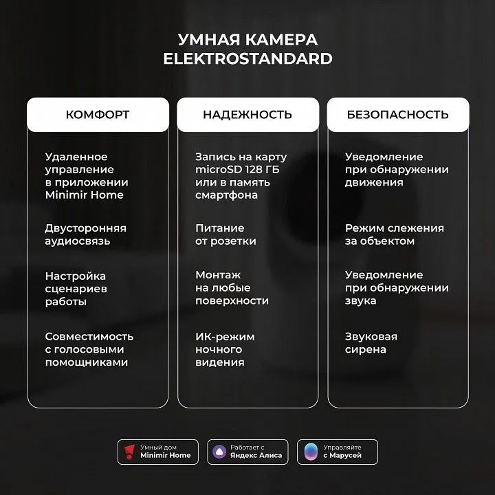 Видеокамера безопасности Elektrostandard WF 76500/00