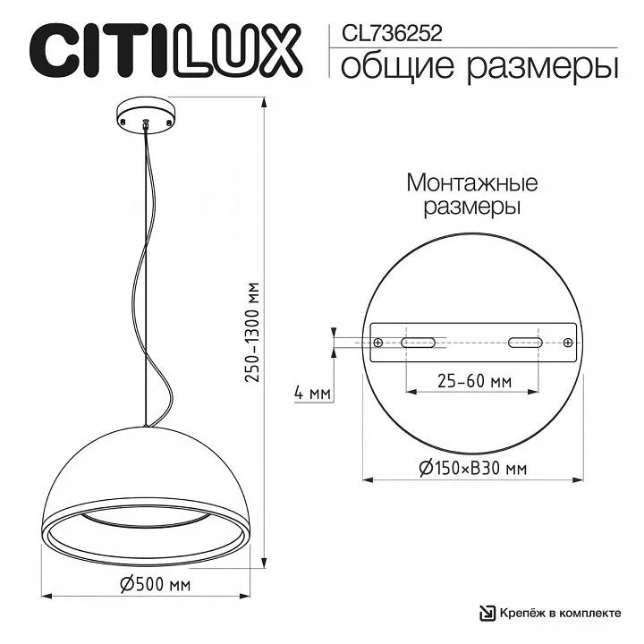 Подвесной светильник Citilux FLOOM CL736252