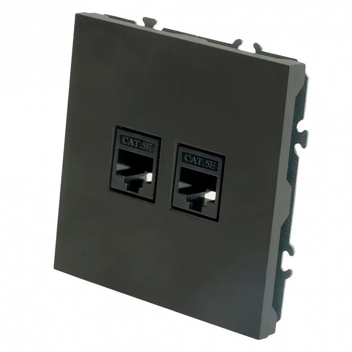 Розетка двойная Ethernet RJ-45 без рамки Stekker Эмили 49848
