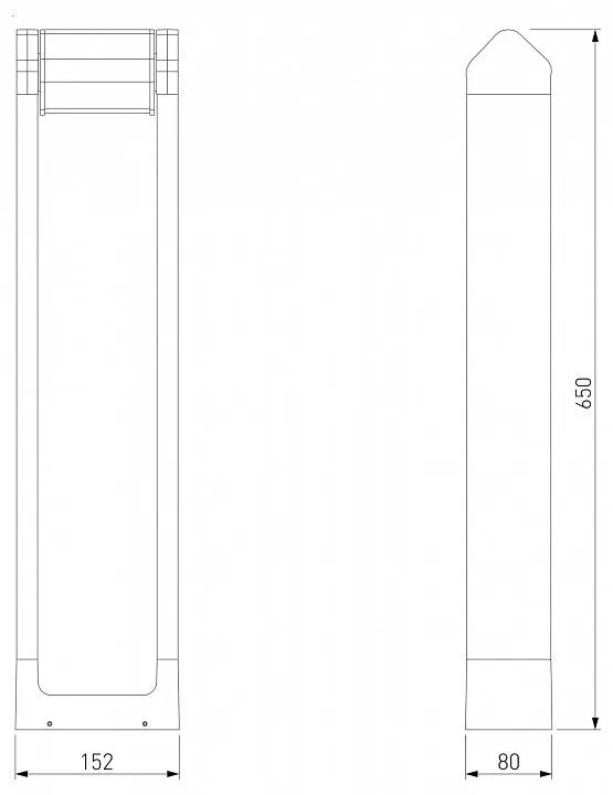 Наземный высокий светильник Elektrostandard DORS 35163/F