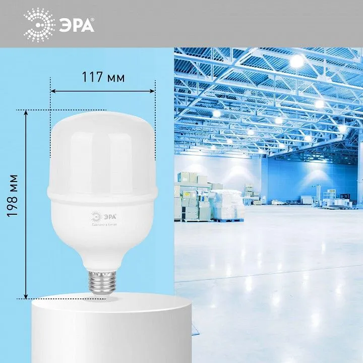Лампа светодиодная Эра  E27, E40 60Вт 6500K LED POWER T120-60W-6500-E27/E40 R