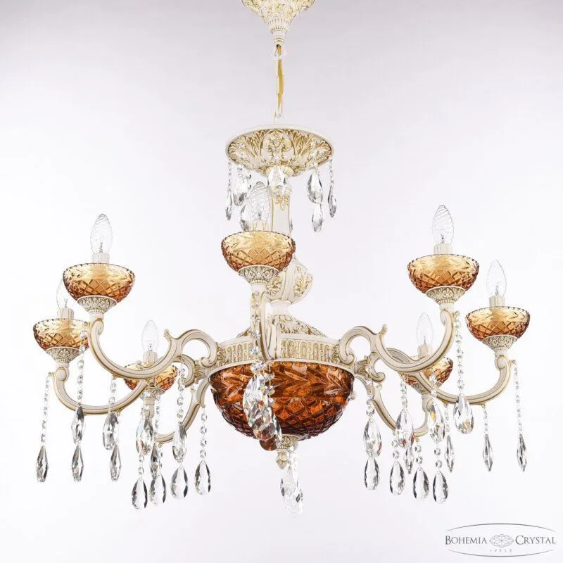 Подвесная люстра Bohemia Ivele Crystal AL7801 AL78101P/8/250 A WMG P Amber/M-1F