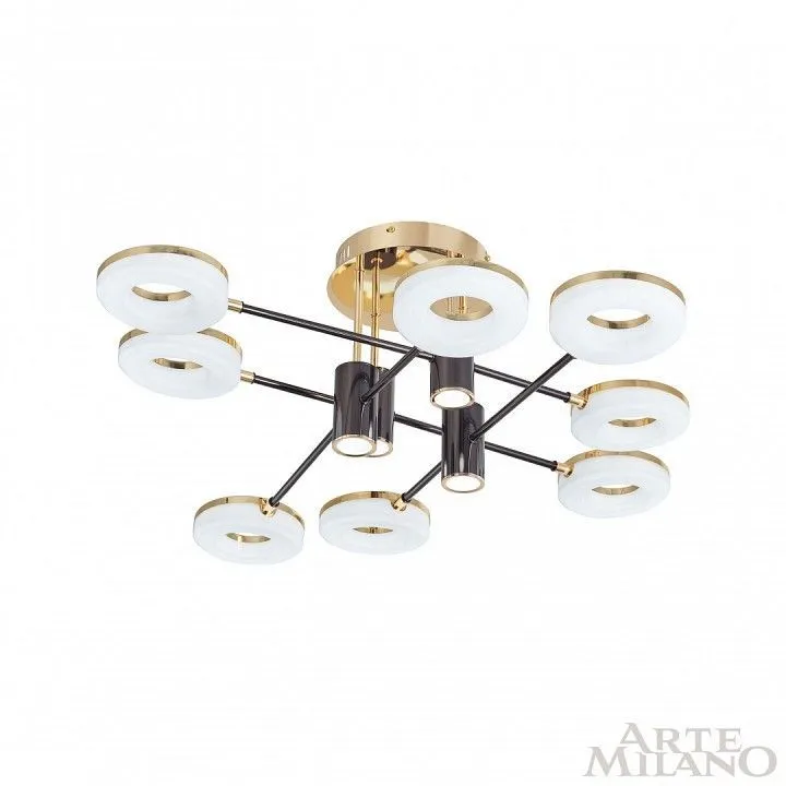 Потолочная люстра Arte Milano Ferrara-71399 271399/8 BK/GD