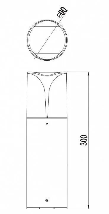 Наземный низкий светильник Maytoni Outdoor Пикадилли O017FL-01B