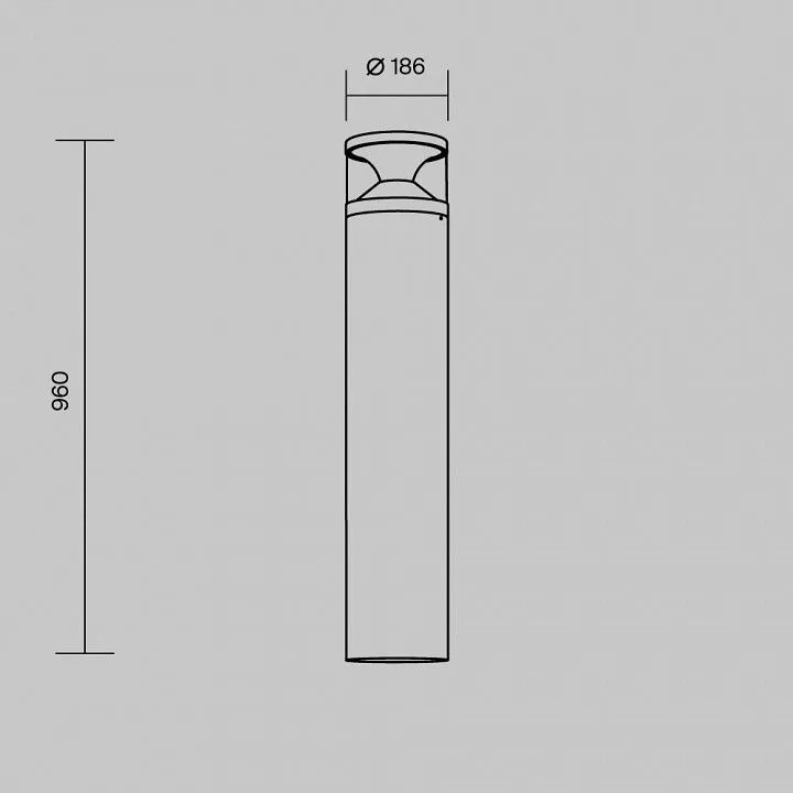 Наземный высокий светильник Maytoni Outdoor Пиро O496FL-L21B3K2