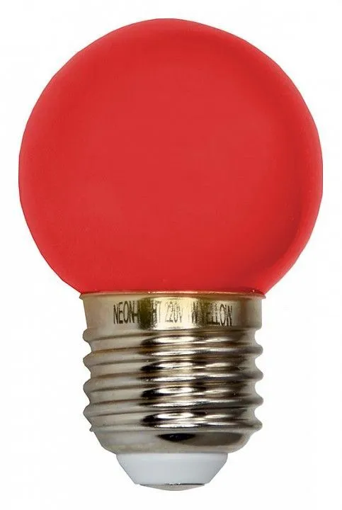 Лампа светодиодная SLB-LED-3 E27 220В 4Вт красный 405-112