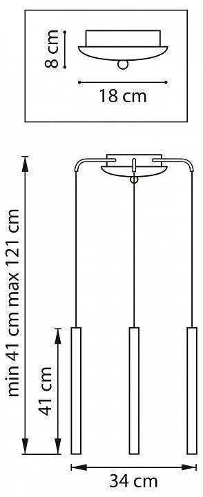 Подвесная люстра Lightstar Tubo L3T747233