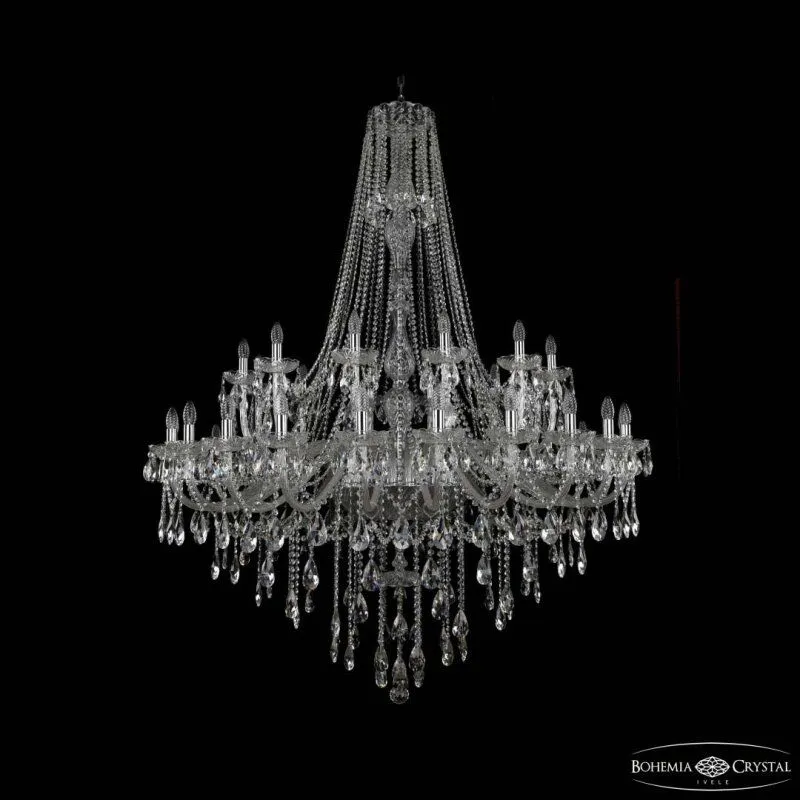 Подвесная люстра Bohemia Ivele Crystal 1415 1415/24+12+6/530/h-187 Ni