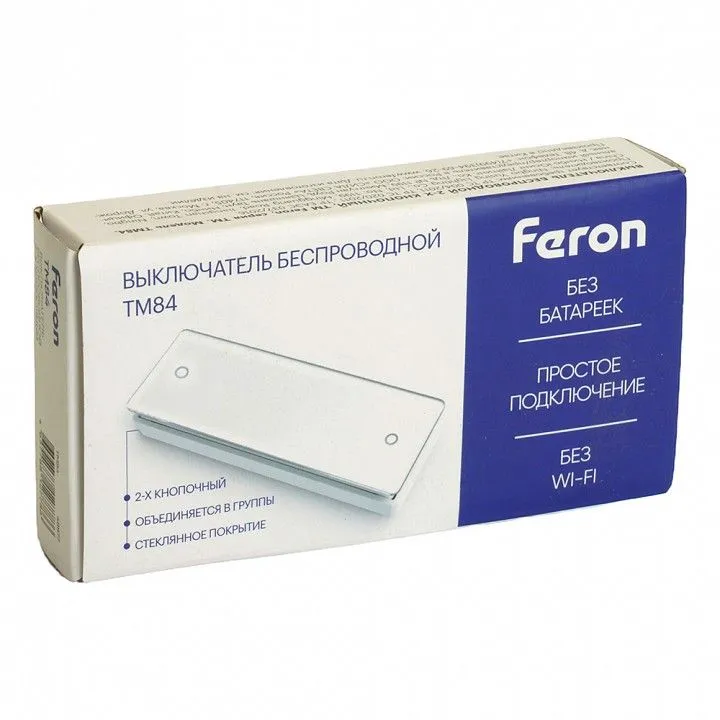 Выключатель беспроводной одноклавишный Feron TM84 SMART 48877
