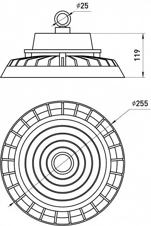 Подвесной светильник Эра  SPP-407-090-50K-150