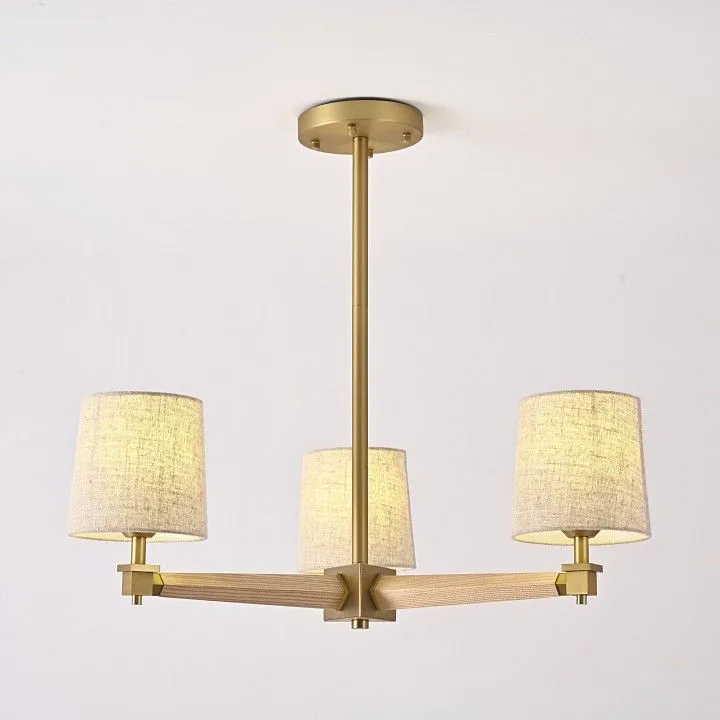 Люстра на штанге Imperiumloft Jorgenson Beige/Light wood STAVRA01